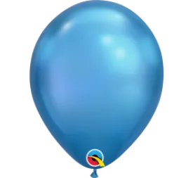 18cm Chrome Blue Balloon - Pack of 5