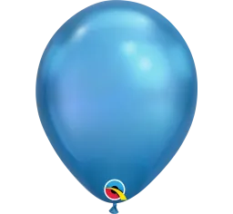 18cm Chrome Blue Balloon - Pack of 5