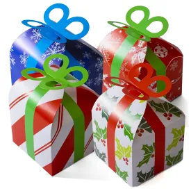 24 Assorted Christmas Gift Boxes For Presents - Holiday Goodie Boxes, Party