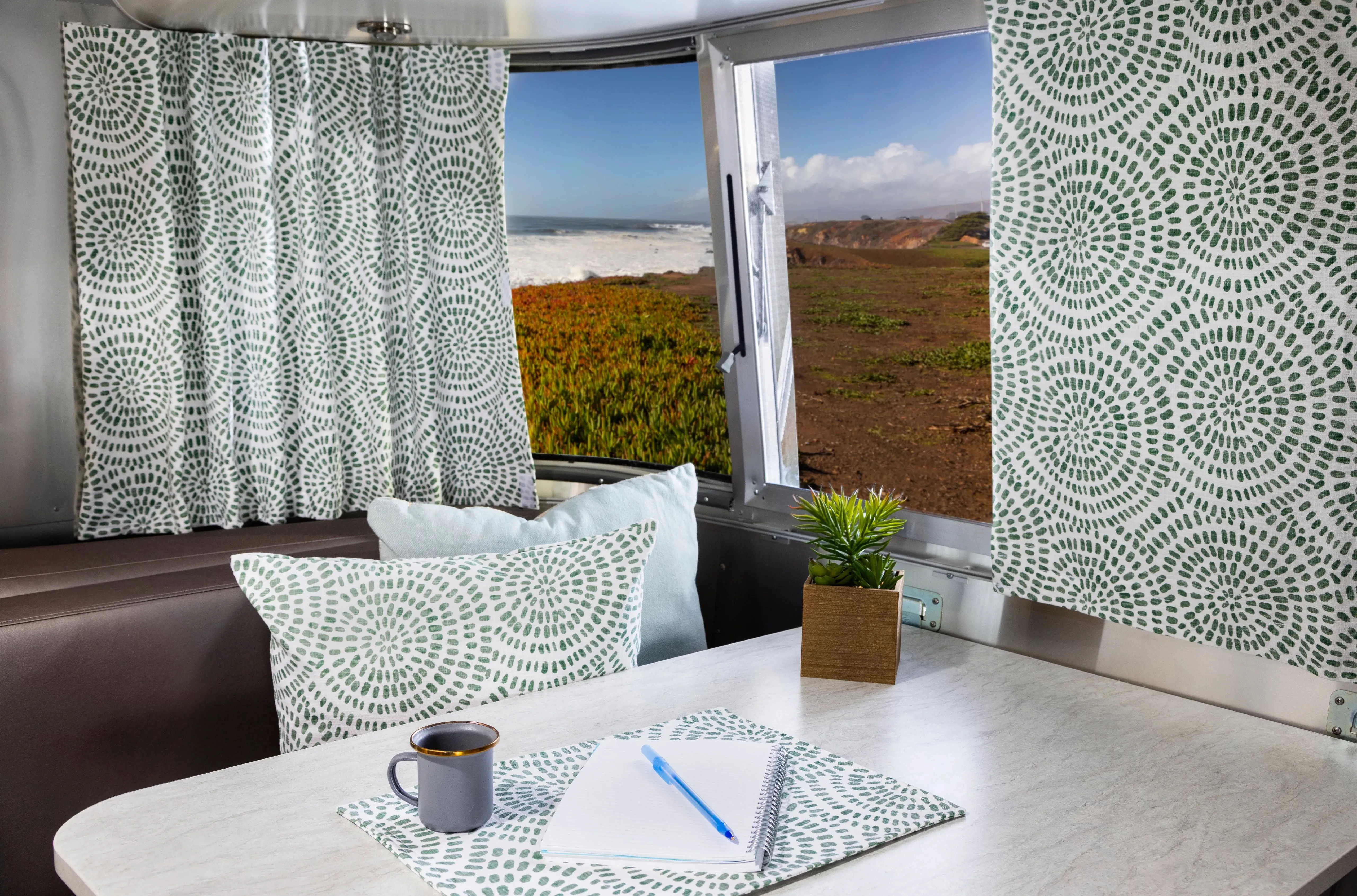 Airstream Printed Custom Curtains for International Signature Travel Trailers