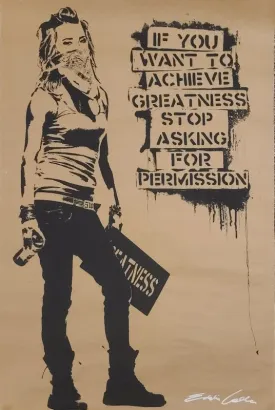 Ambition 24X36 HPM Stencil Silkscreen Print by Eddie Colla