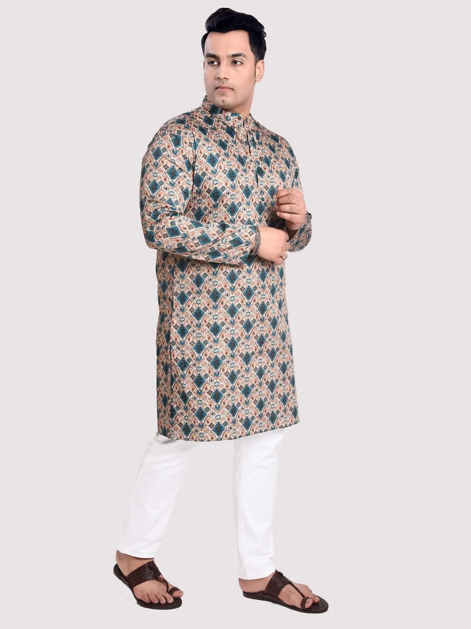 Artsy Digital Printed Kurta Men's Plus Size