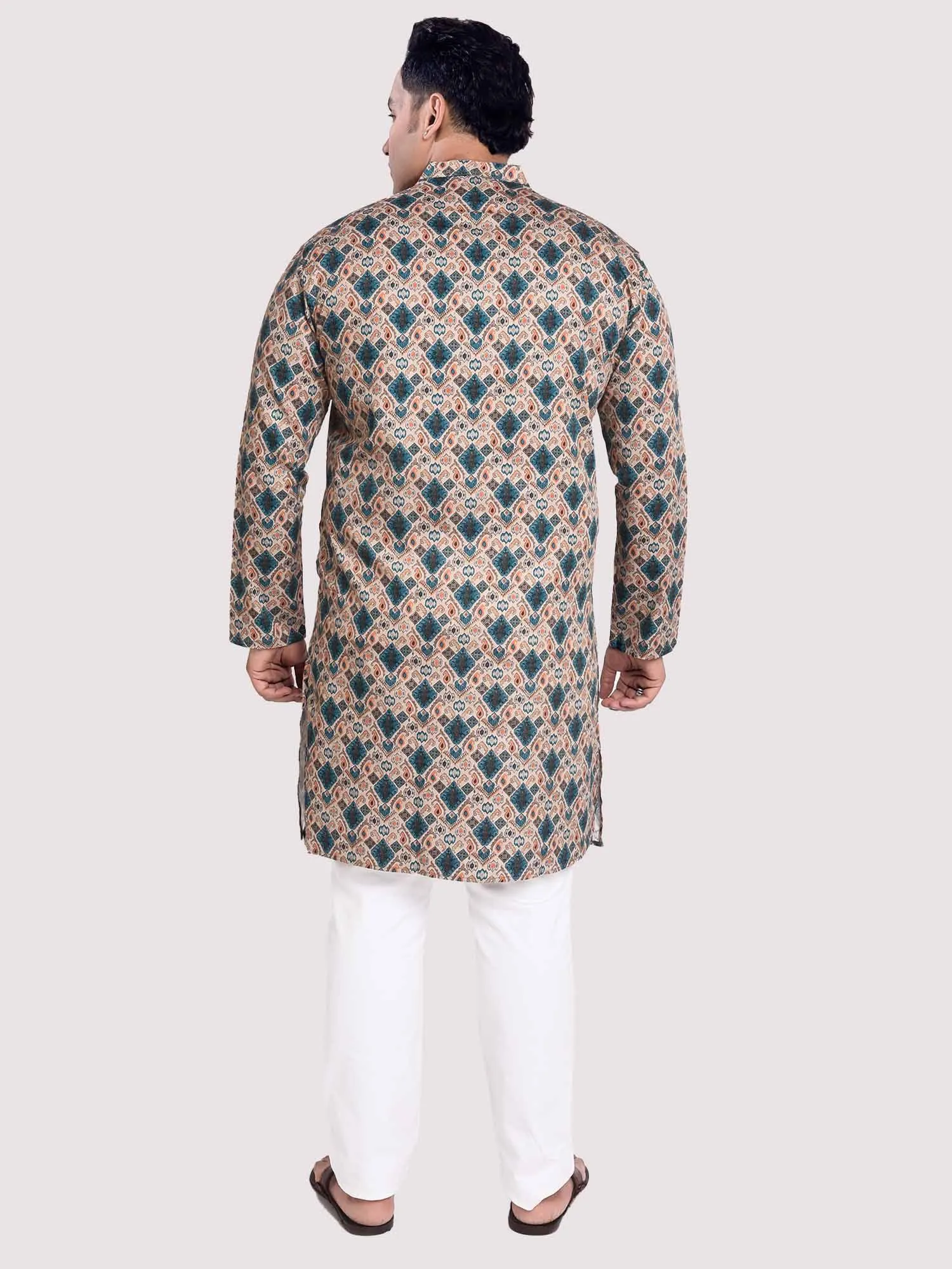 Artsy Digital Printed Kurta Men's Plus Size