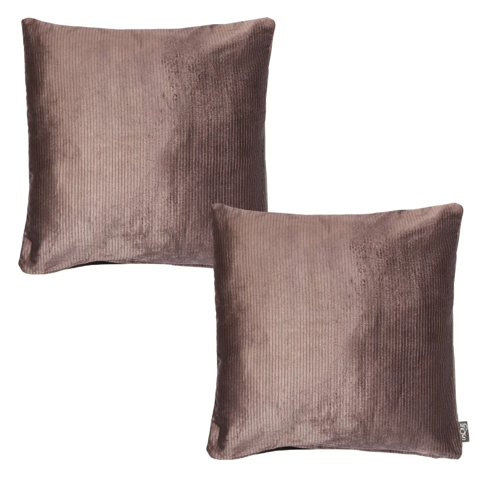 Aubergine Metallic Filled Decorative Throw Scatter Cushion - 45 x 45cm