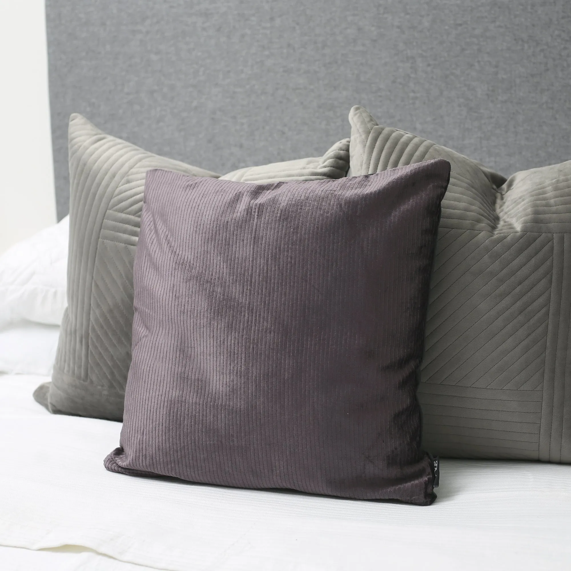 Aubergine Metallic Filled Decorative Throw Scatter Cushion - 45 x 45cm