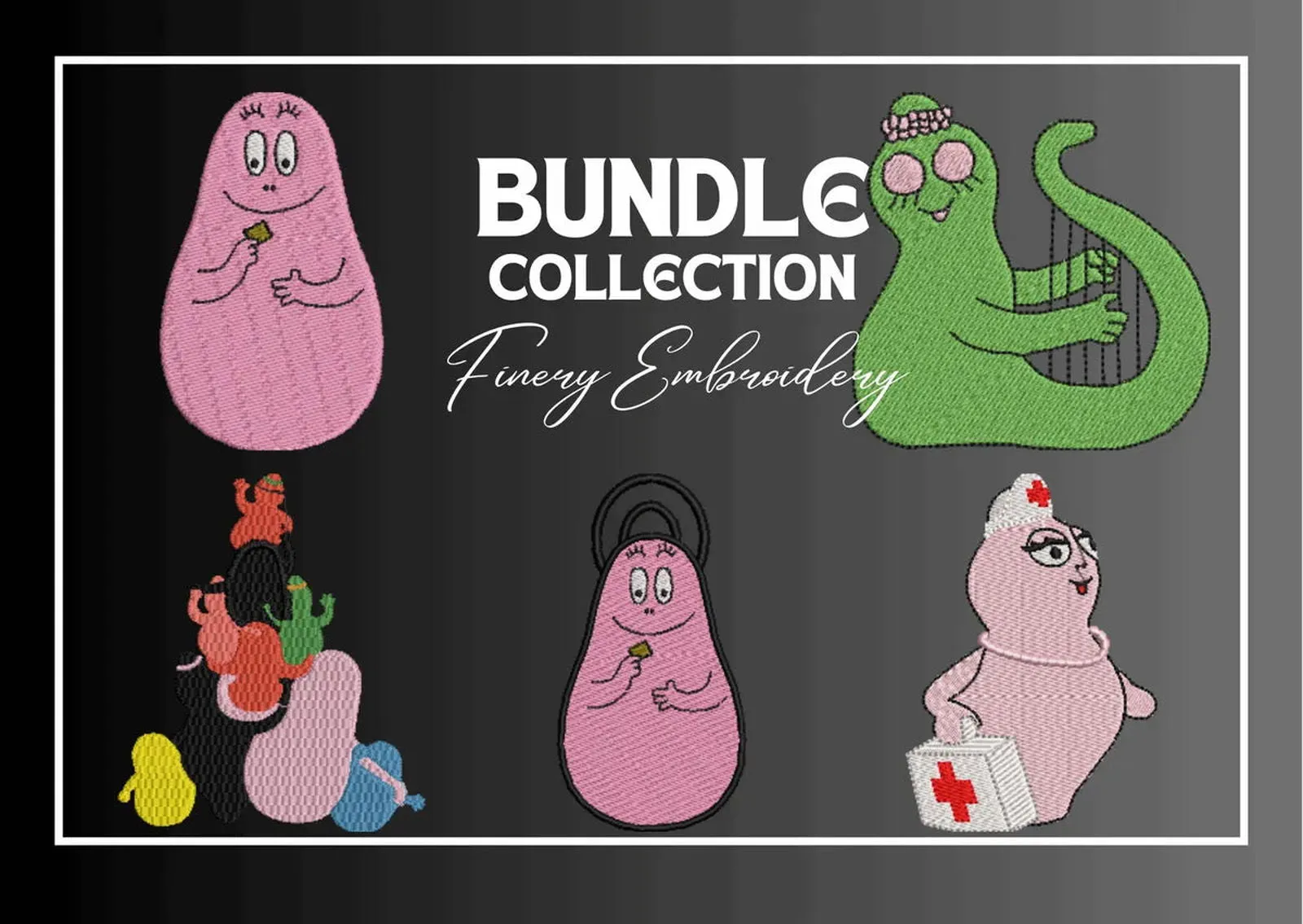 Barbapapa - Pack of 11 Designs - Embroidery Design