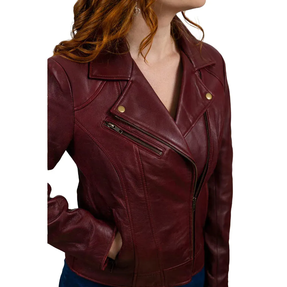 Betsy Womens Fashion Leather Jacket