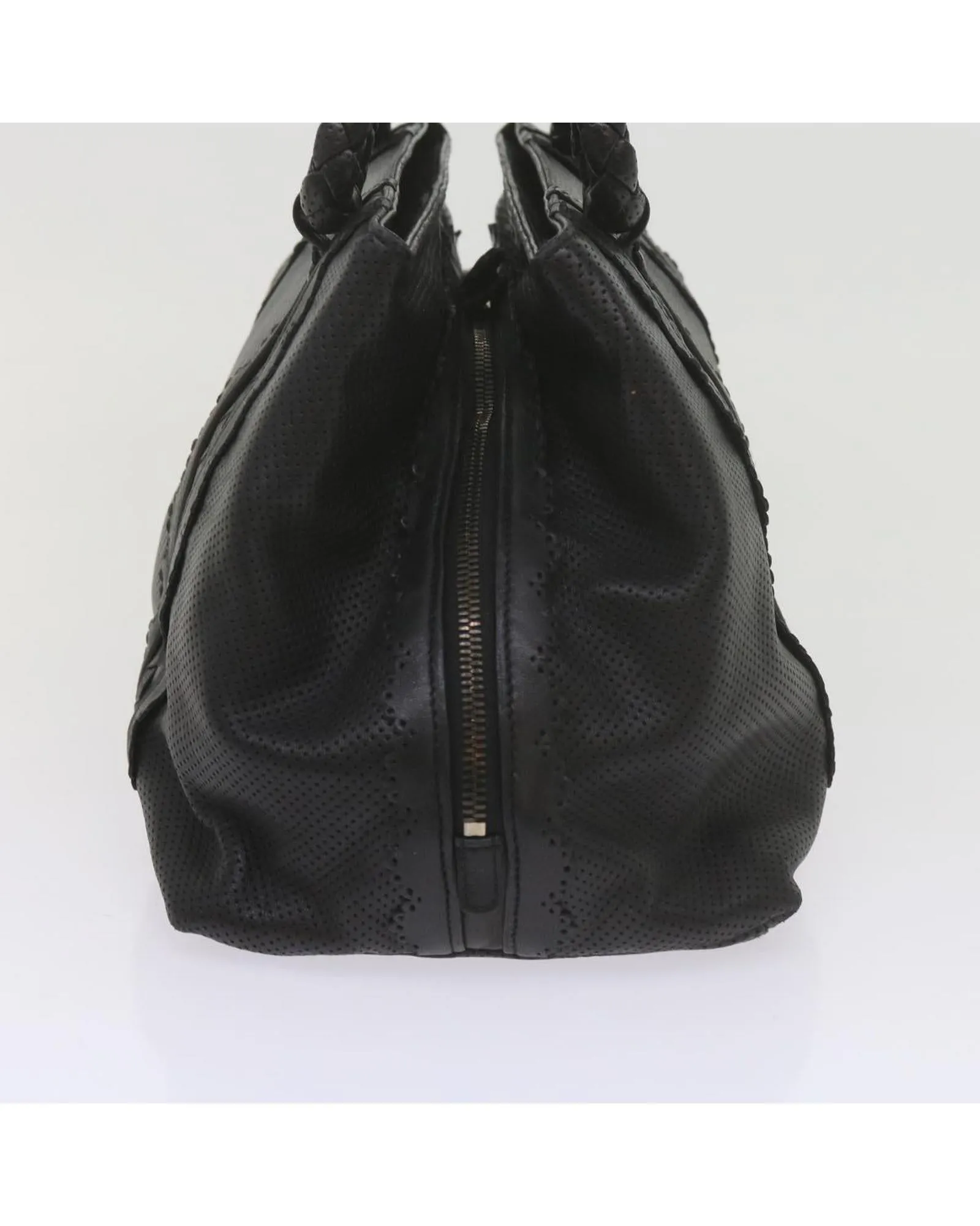 Black Leather Hand Bag with Dust Bag - Authentic Italian Designer Piece