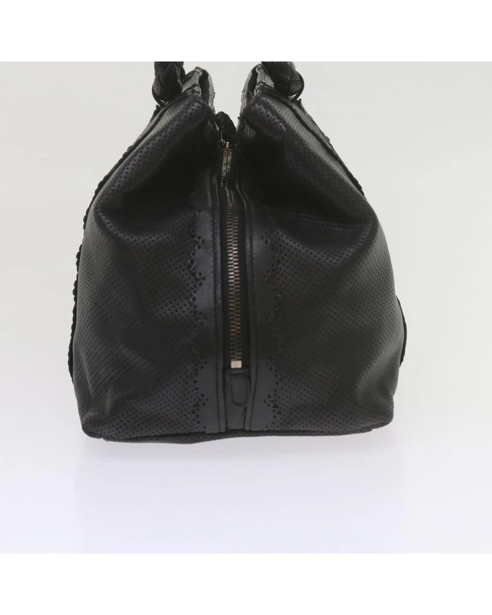 Black Leather Hand Bag with Dust Bag - Authentic Italian Designer Piece