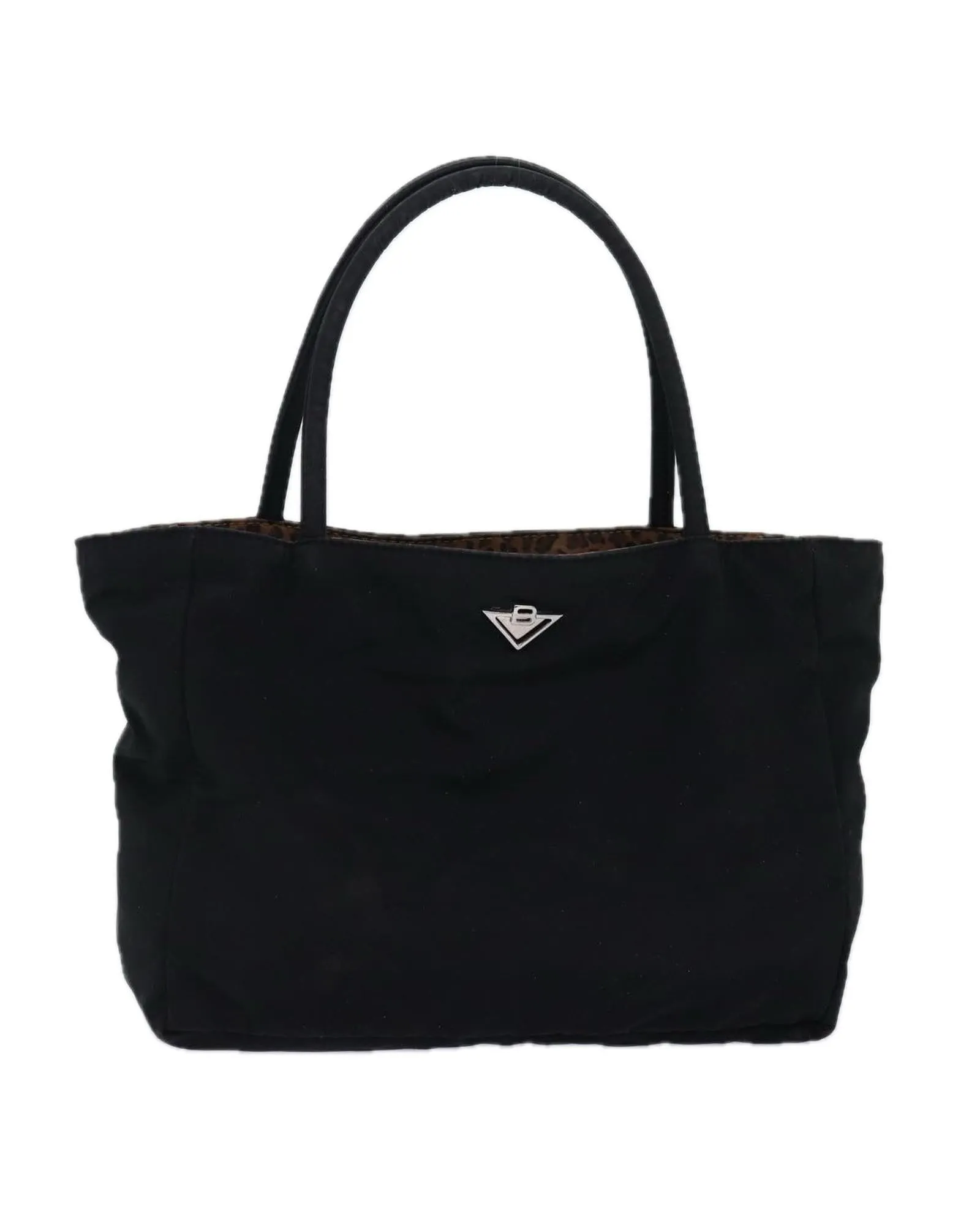 Black Nylon Hand Bag with Authenticity from Italy