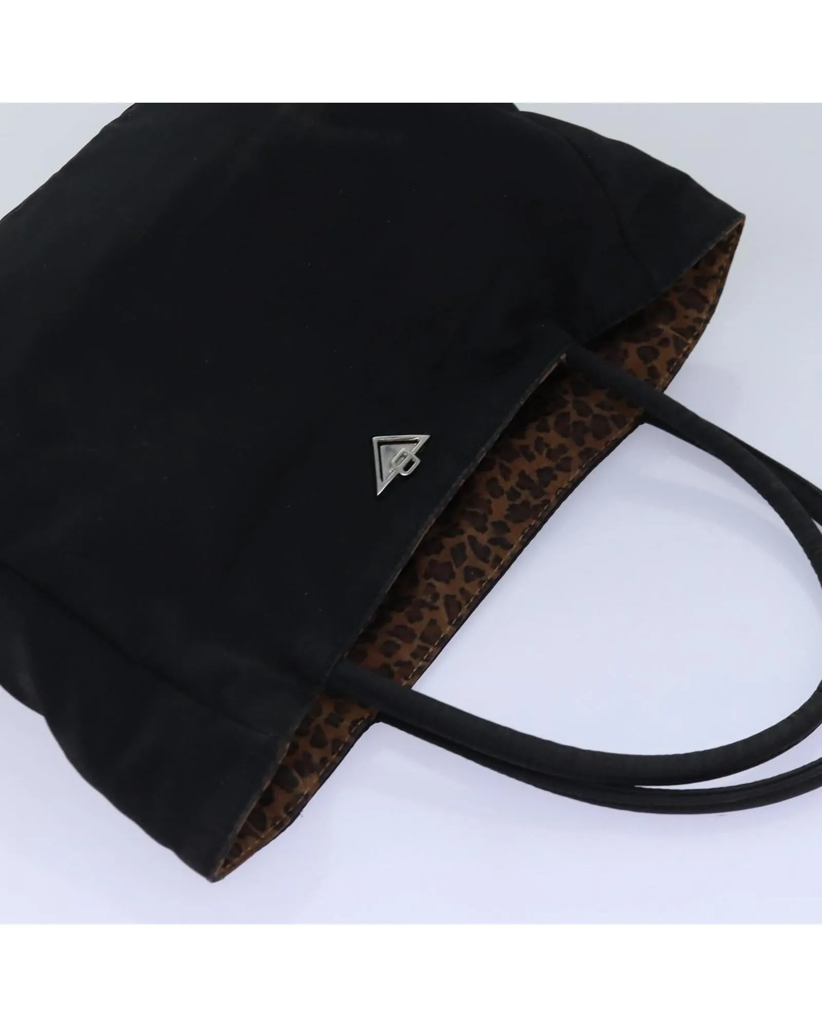 Black Nylon Hand Bag with Authenticity from Italy