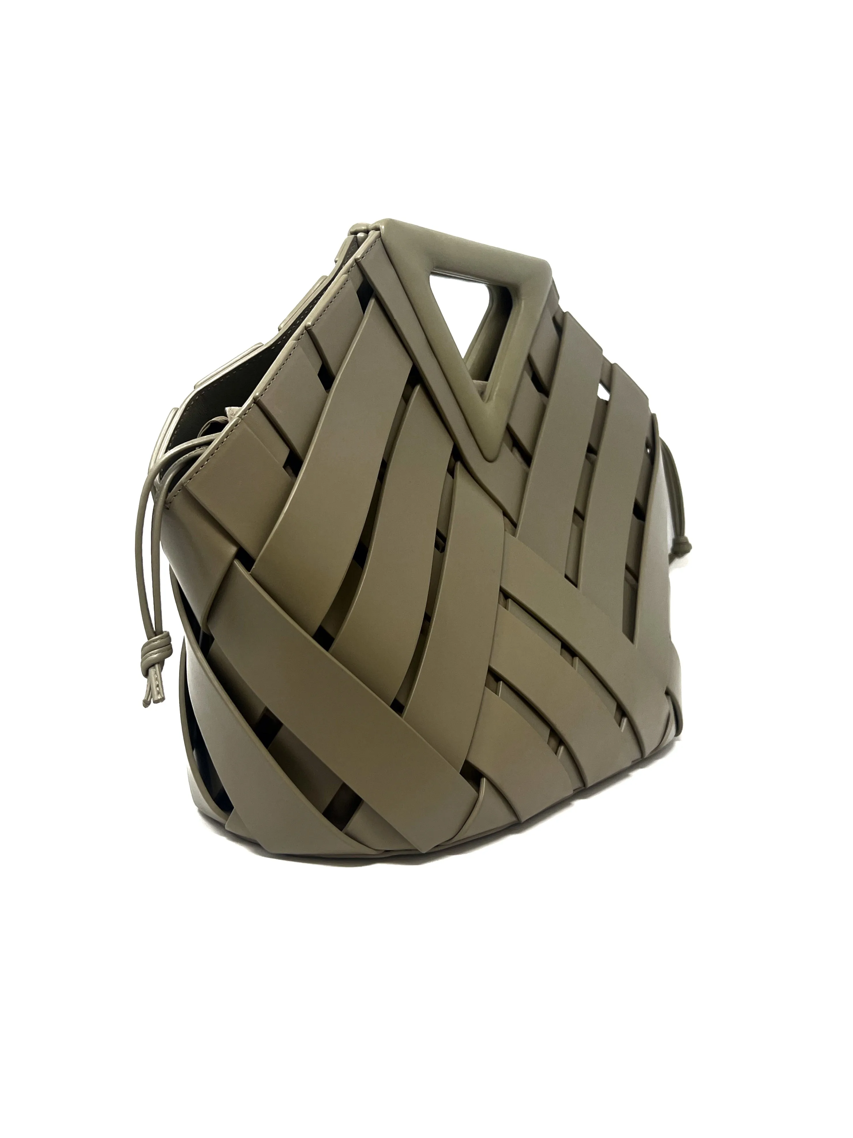 Bottega Veneta Basil 'Point' Leather Woven Basket Tote