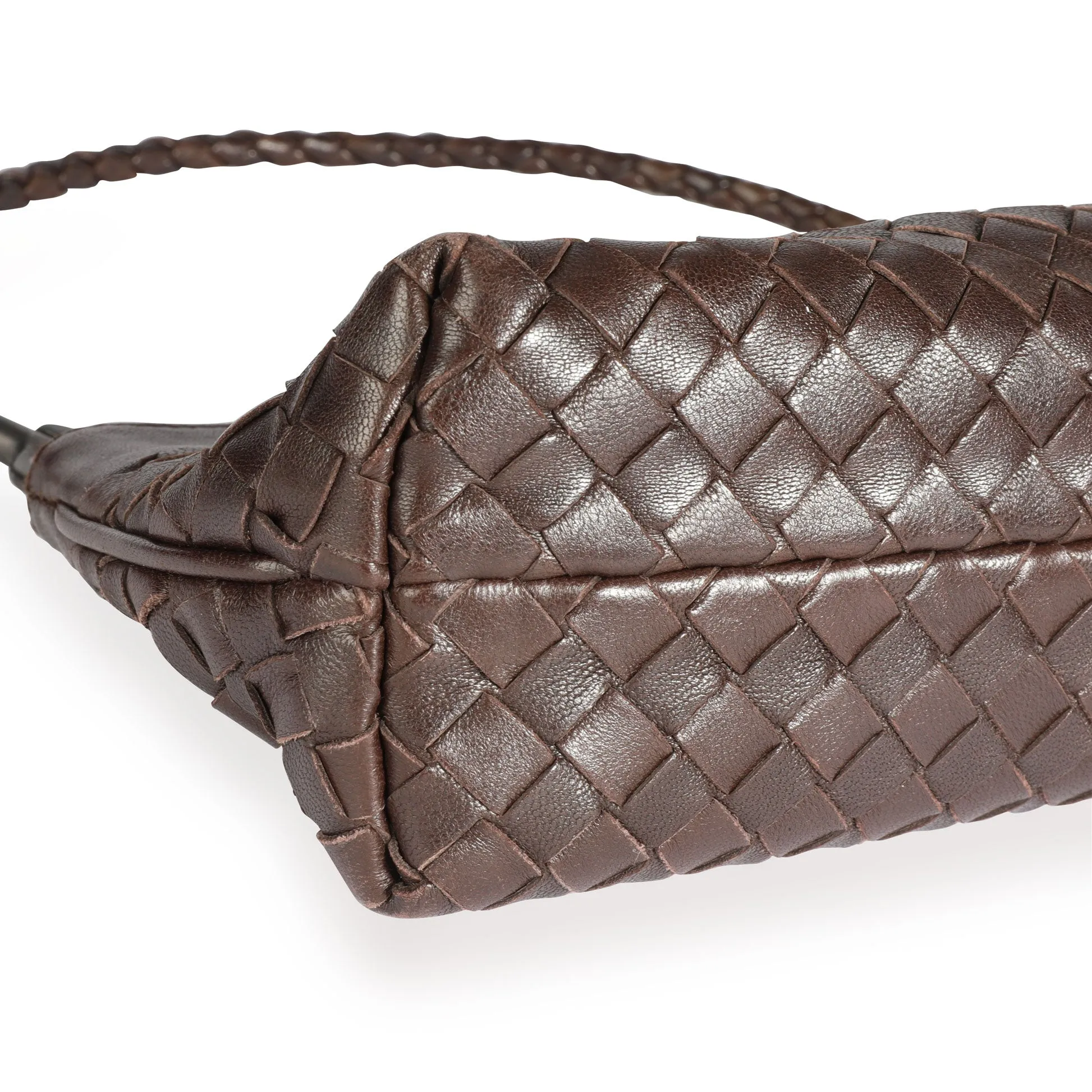 Bottega Veneta Brown Intrecciato Leather Pochette