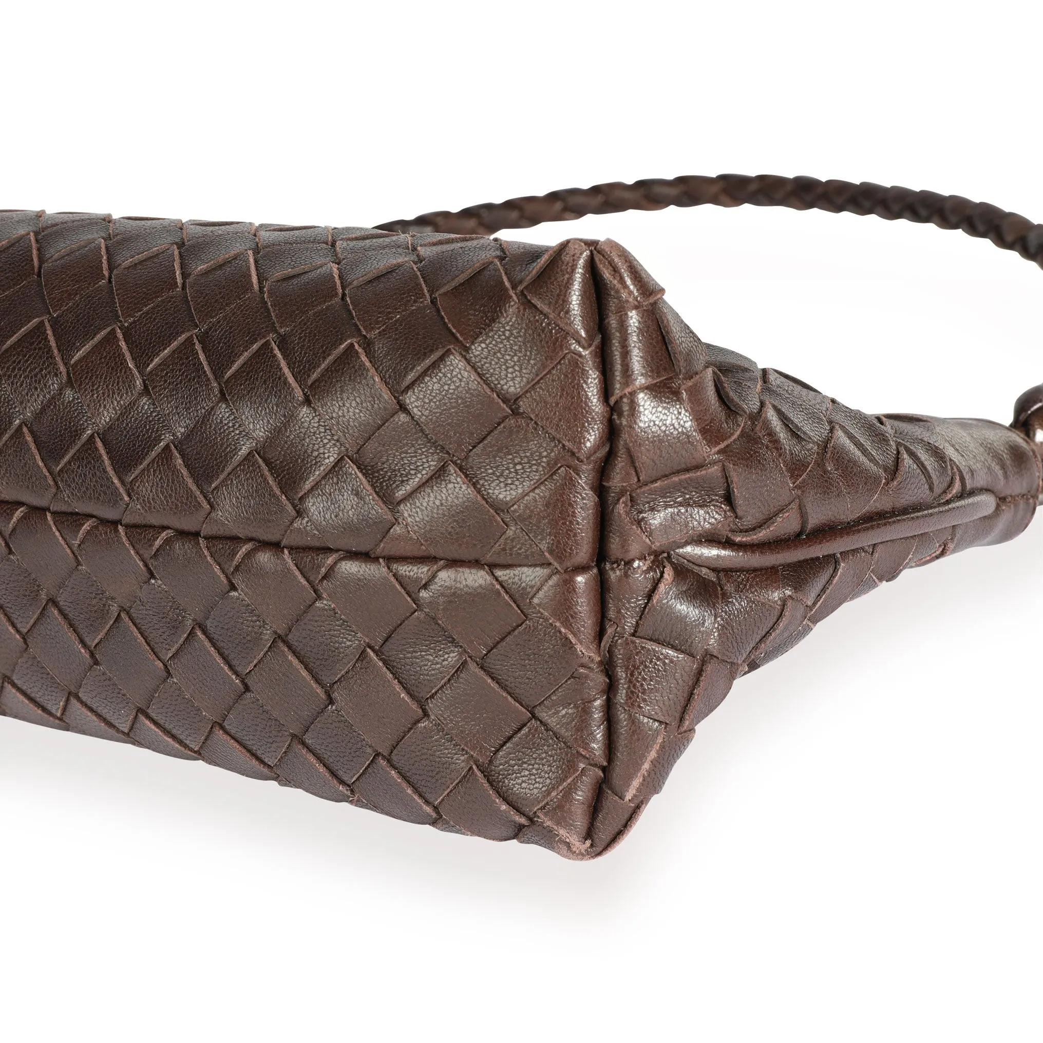 Bottega Veneta Brown Intrecciato Leather Pochette