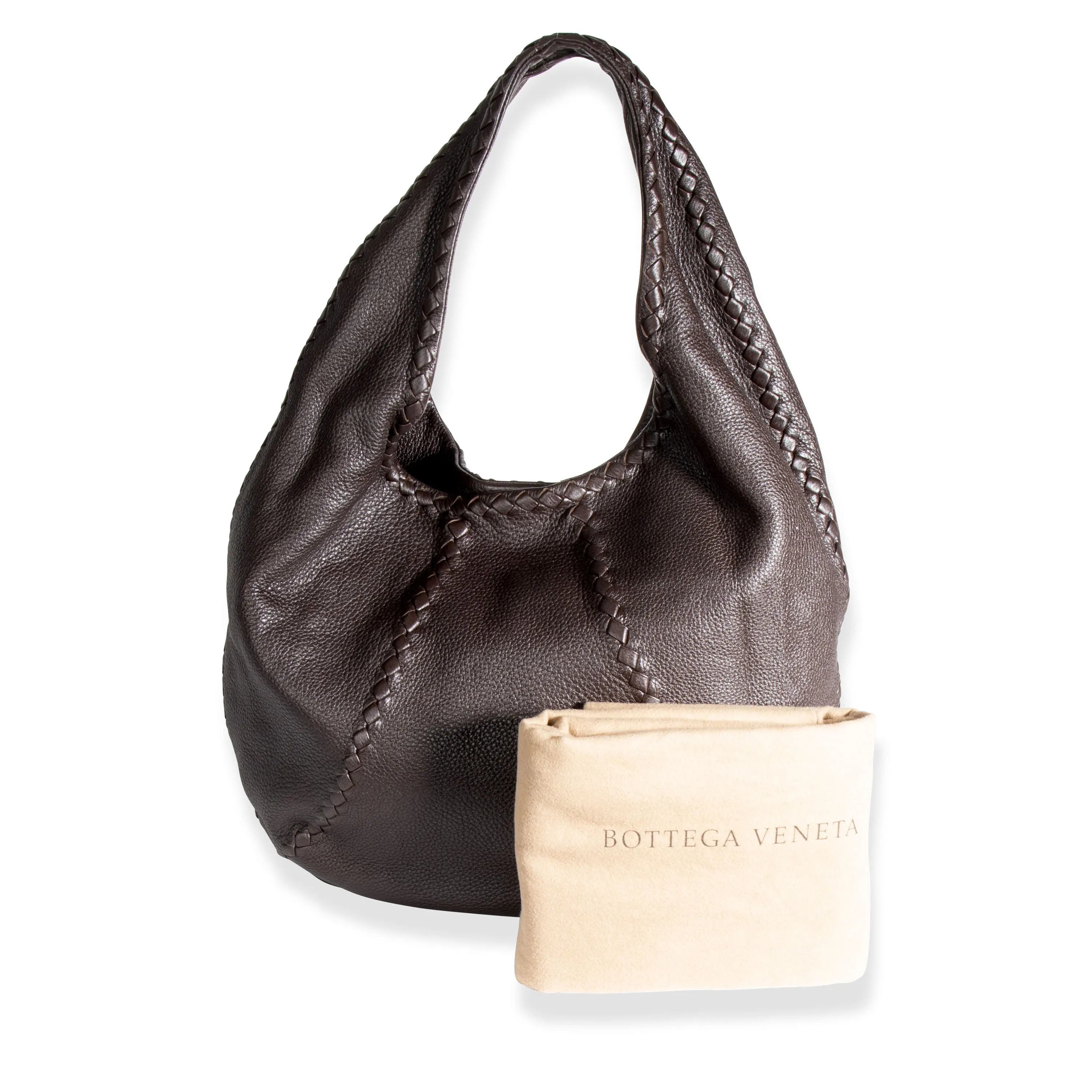 Bottega Veneta Brown Leather Cervo Large Hobo Bag