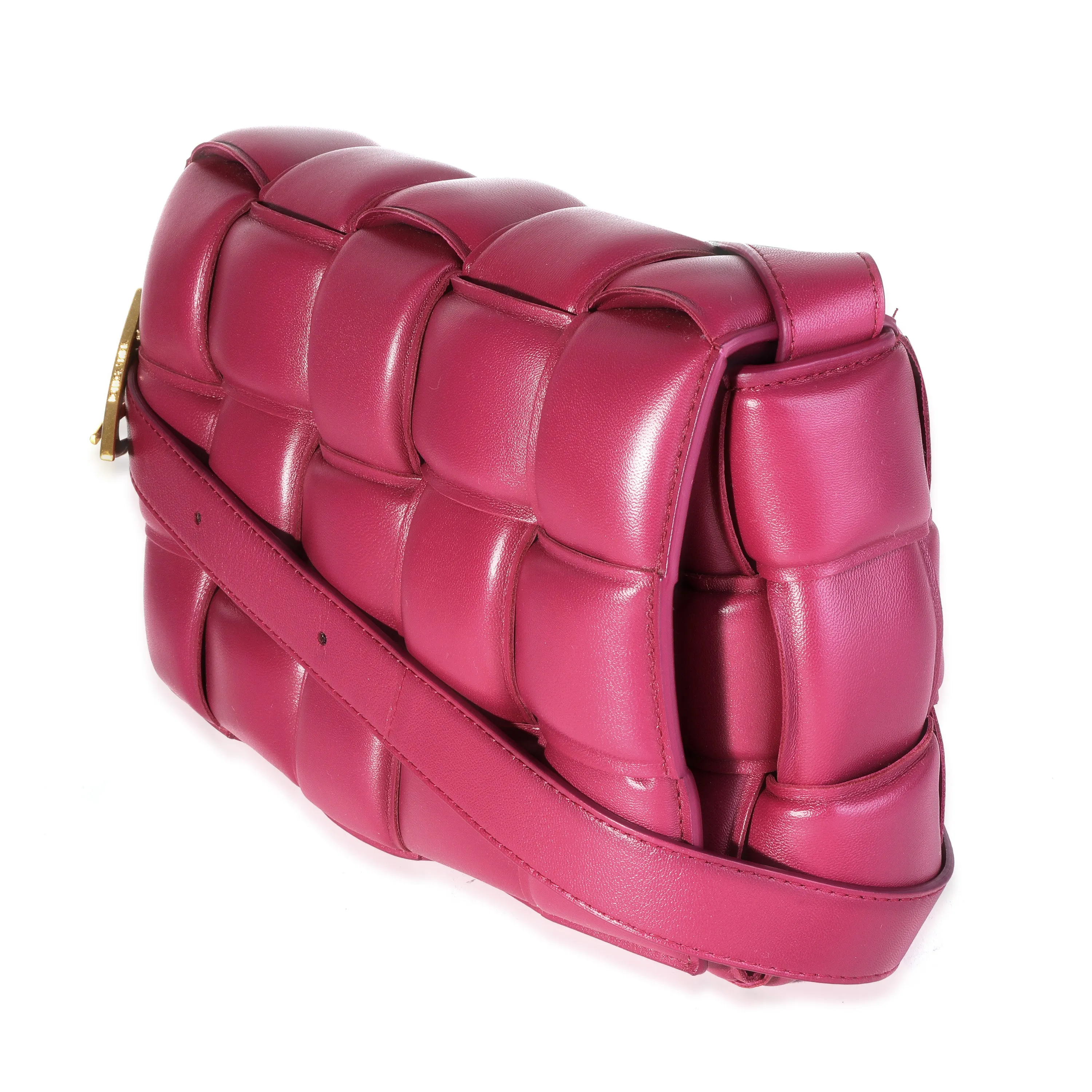 Bottega Veneta Cinnabar Maxi Intrecciato Lambskin Padded Cassette Bag