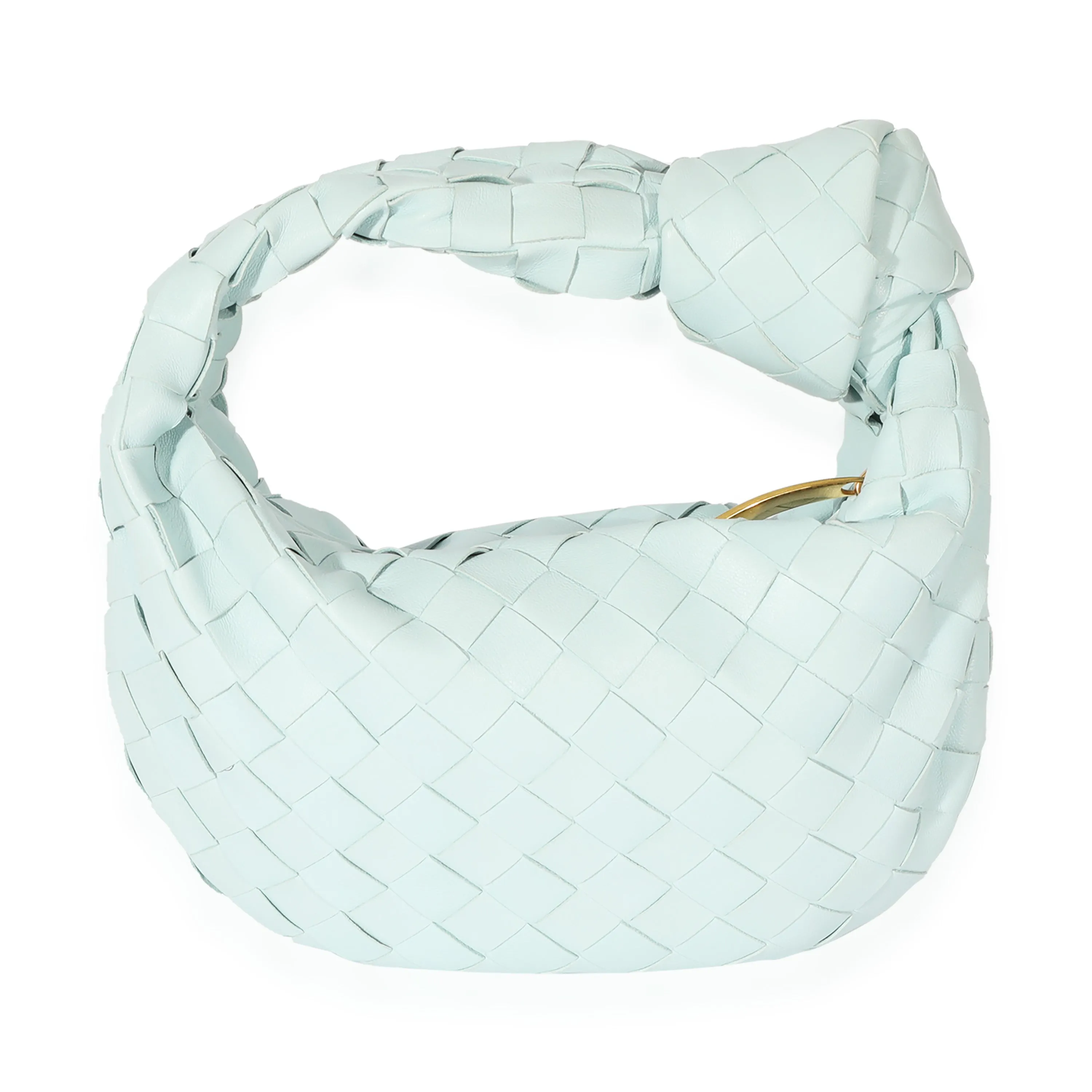 Bottega Veneta Teal Washed Intrecciato Leather Mini Jodie