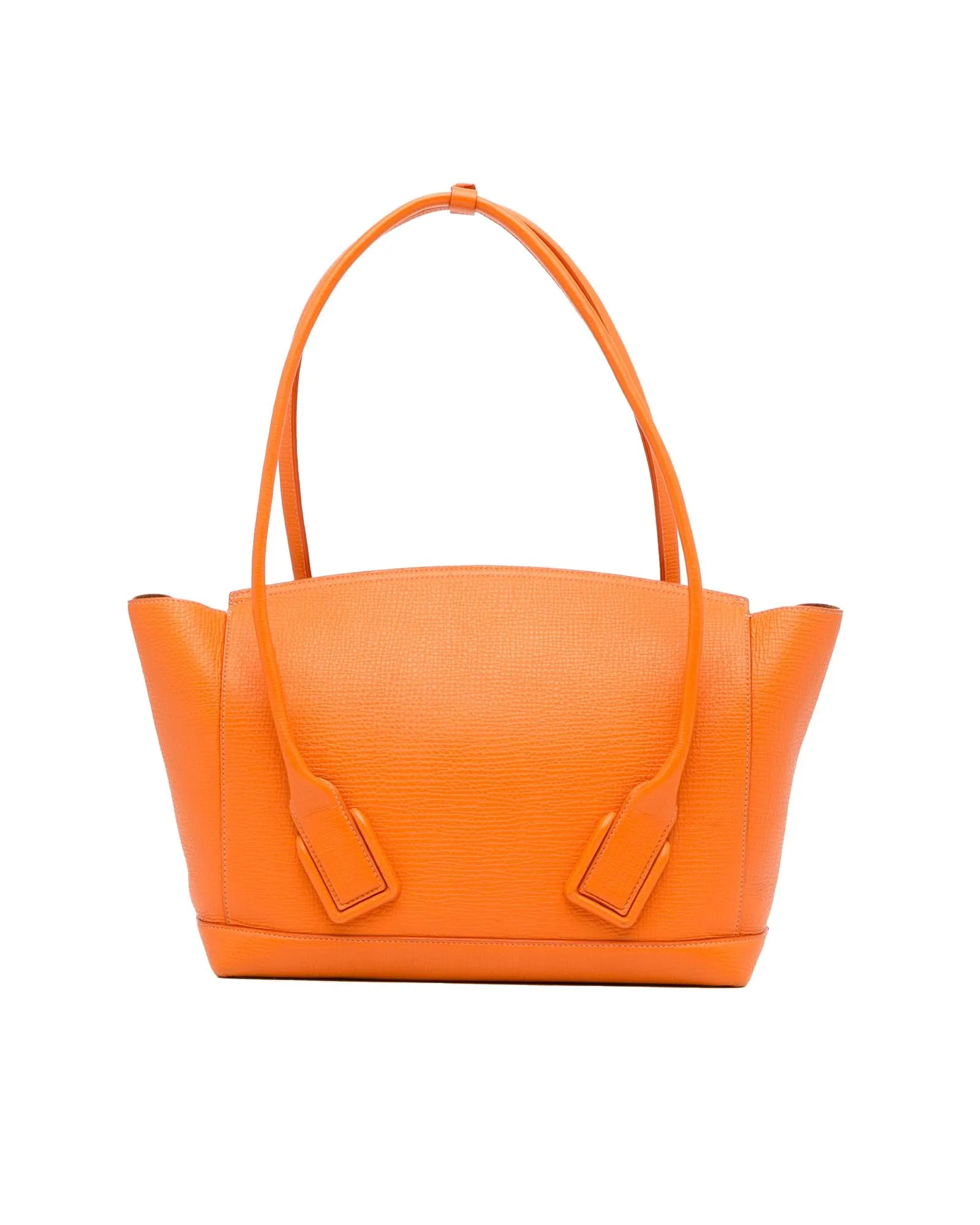 Bottega Veneta The Pouch 19 Orange Leather Tote Bag