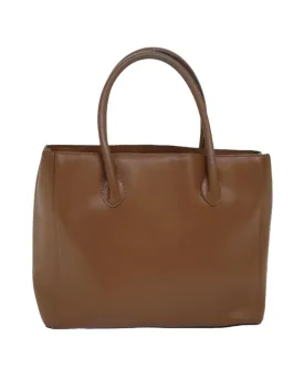 Brown Leather Hand Bag with Handle Drop - Pre-owned