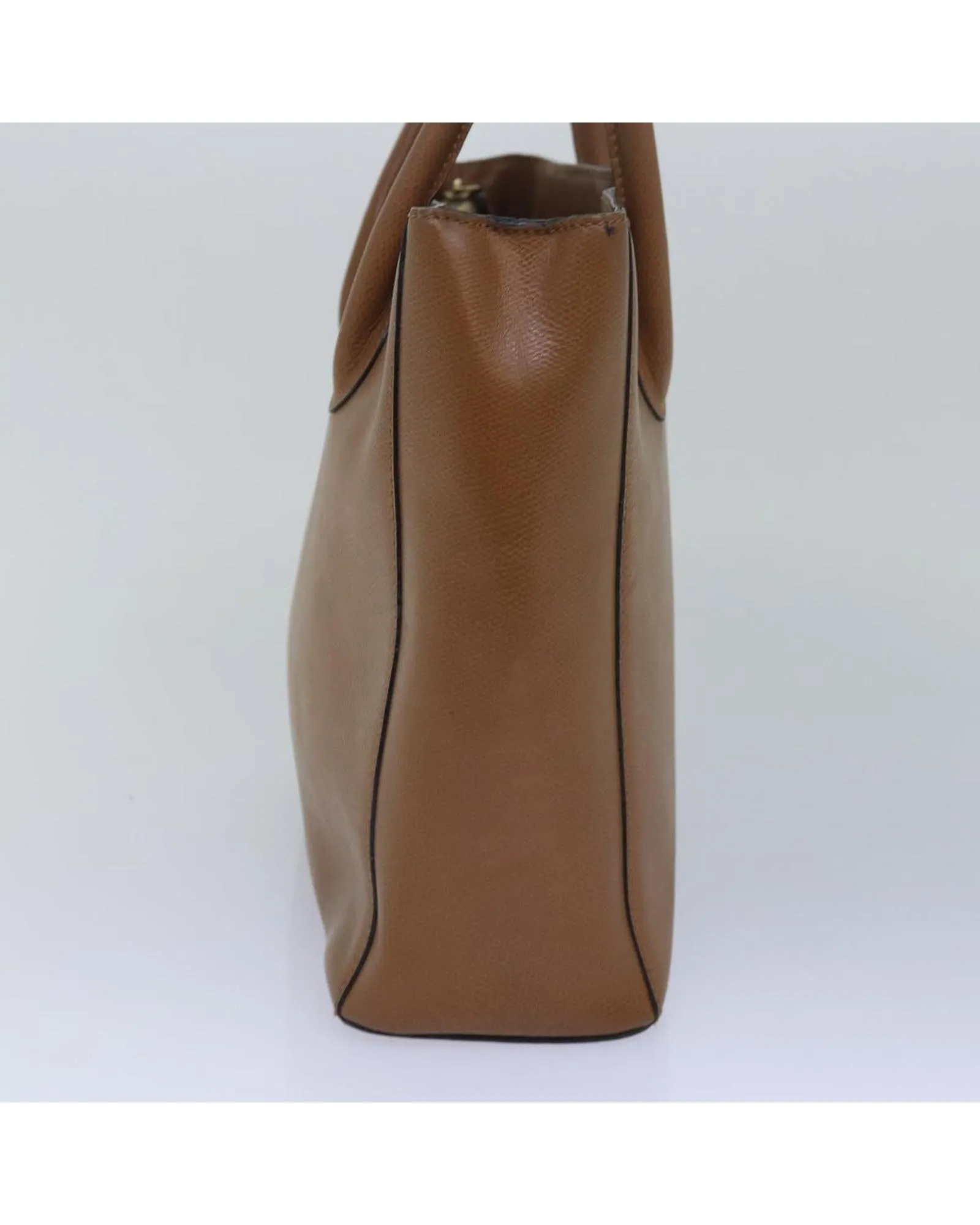 Brown Leather Hand Bag with Handle Drop - Pre-owned