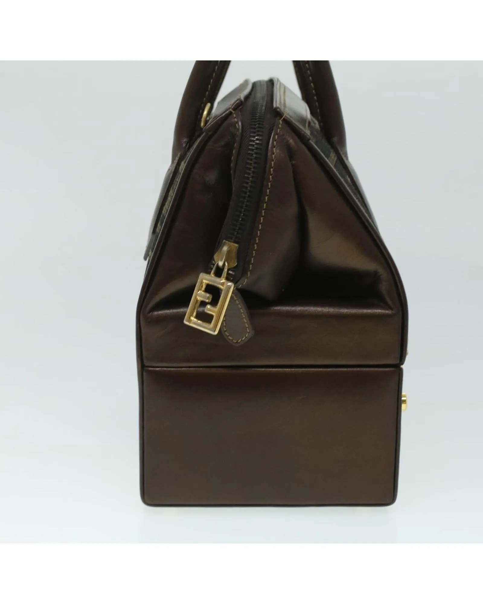 Canvas 2-way Hand Bag in Brown/Black by Fendi