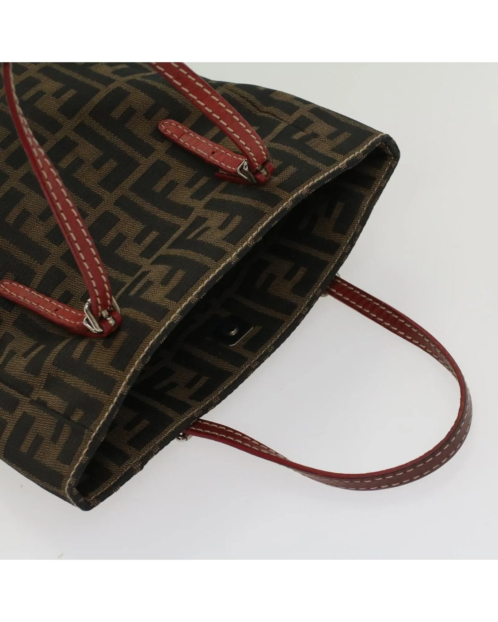 Canvas Hand Bag with Fendi Zucca Print