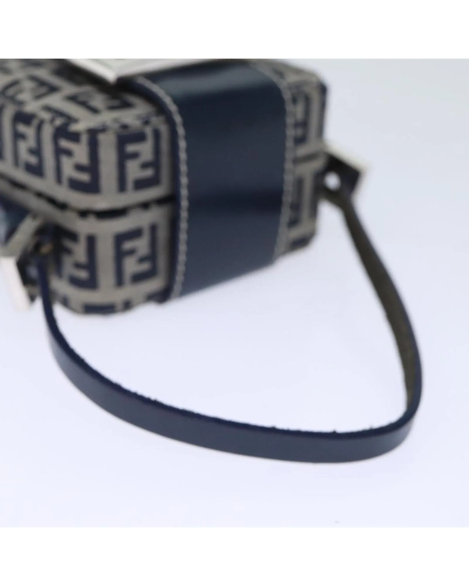 Canvas Navy Pouch with Zucchino Pattern and Minimalist Design