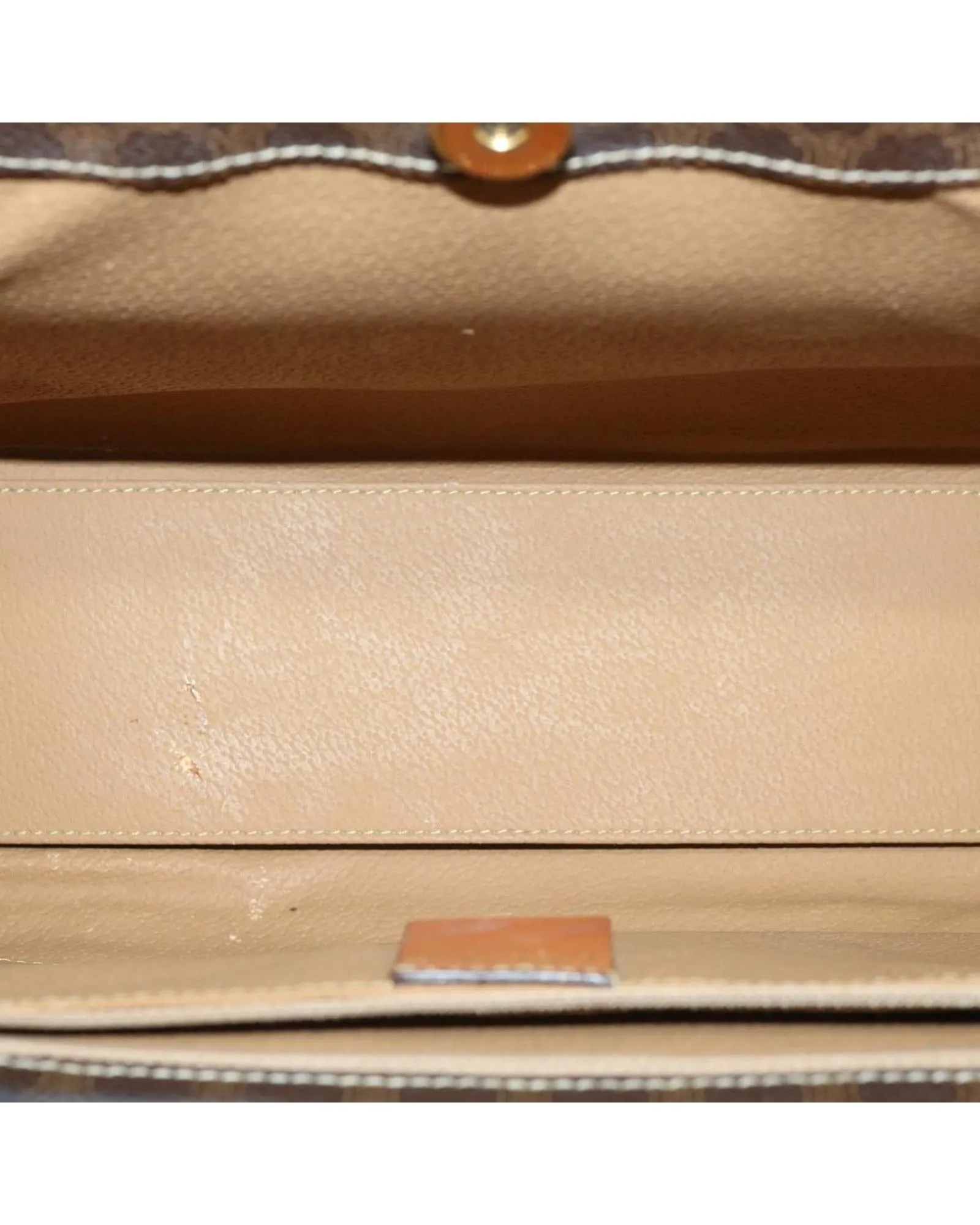 Celine Brown Macadam Canvas Hand Bag