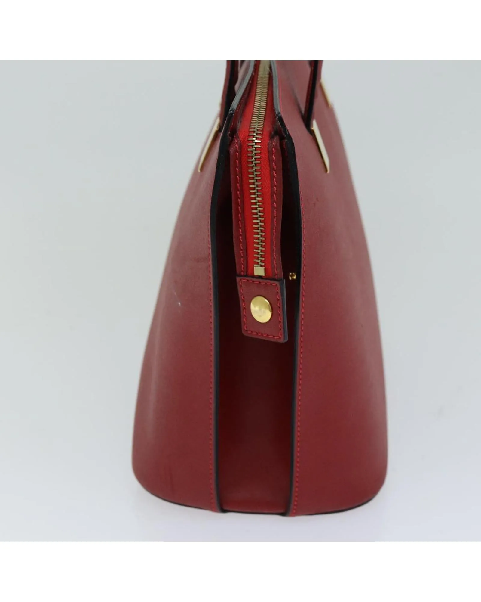 CELINE Cabas Phantom Leather Tote Bag - Burgundy