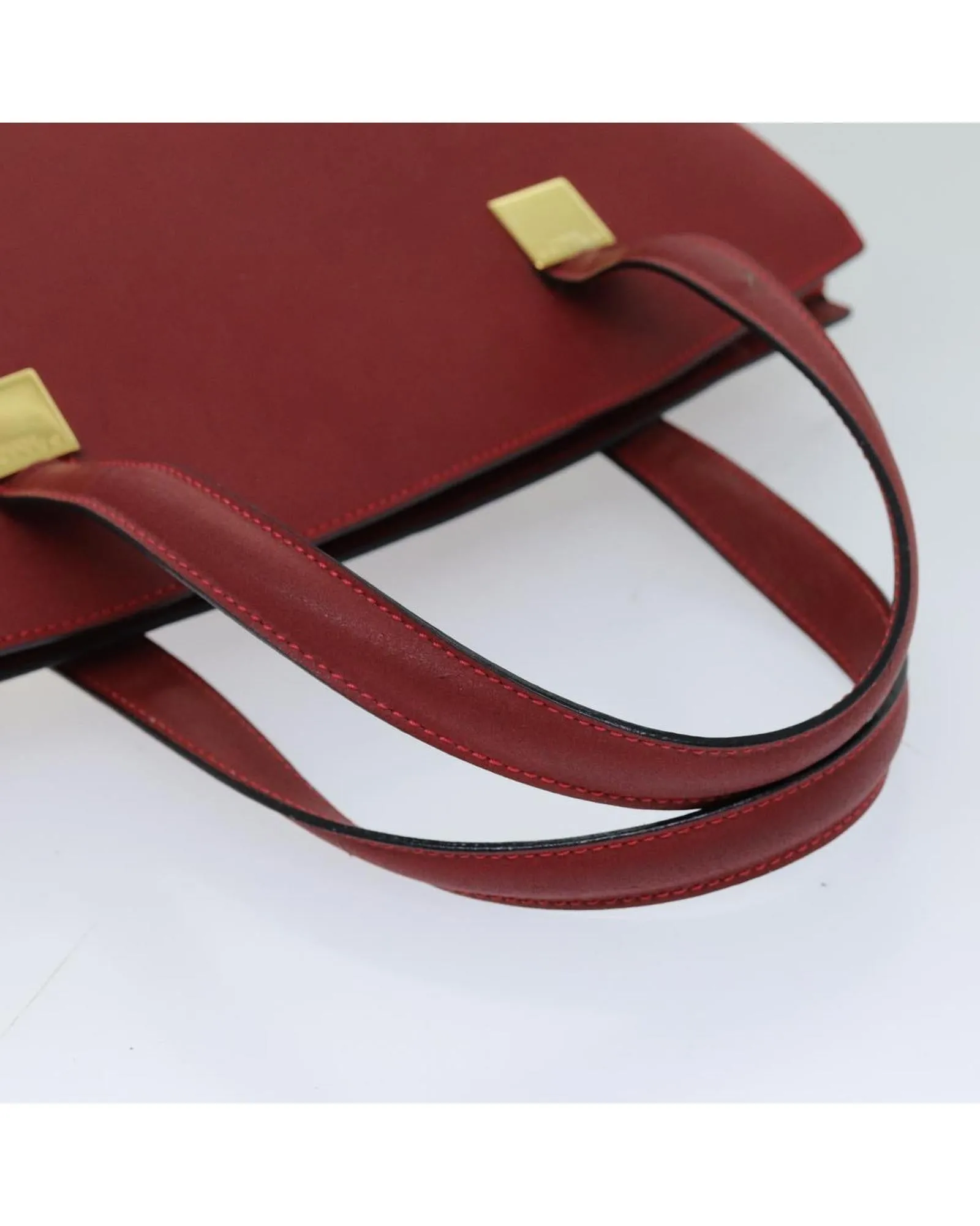 CELINE Cabas Phantom Leather Tote Bag - Burgundy