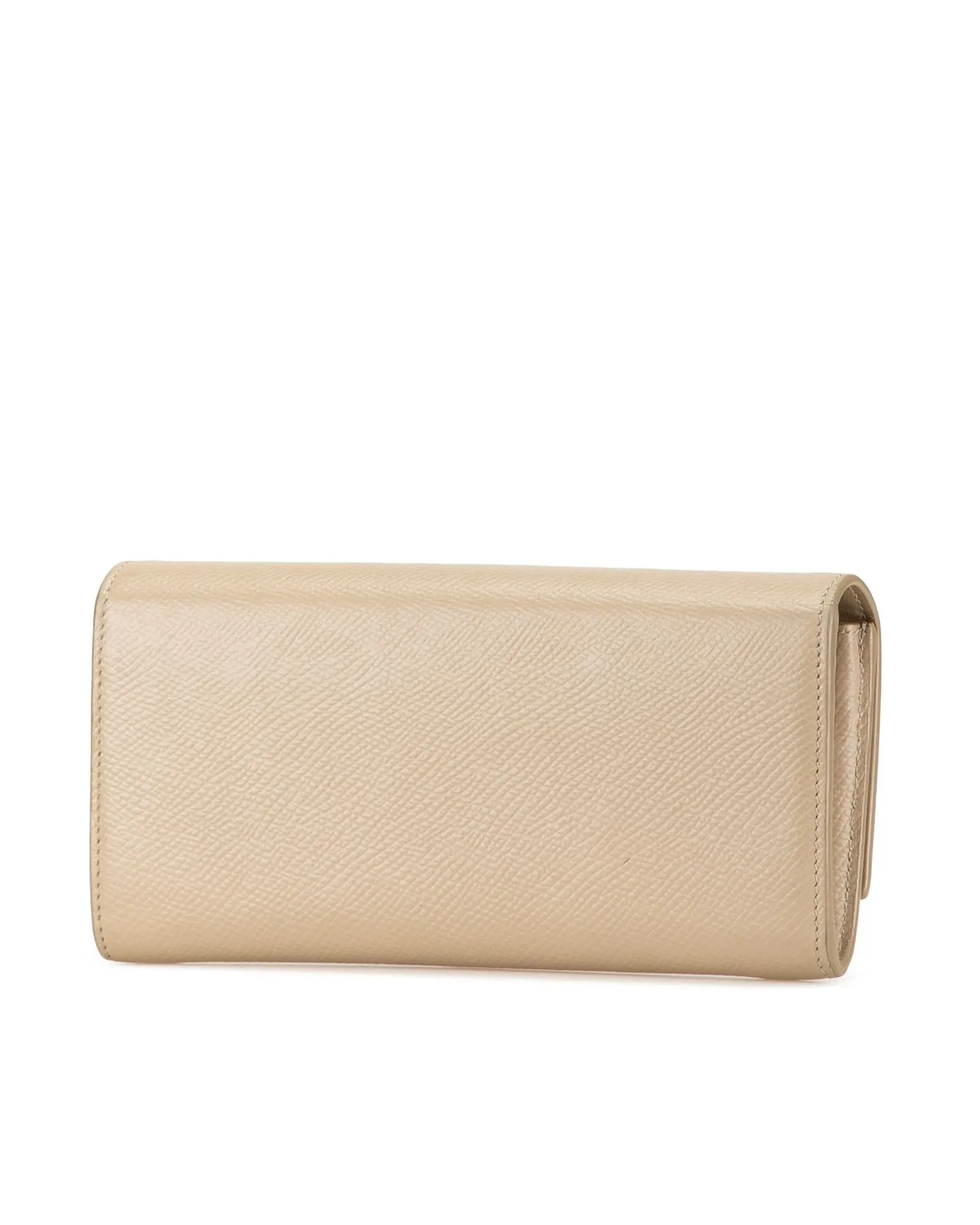 Celine TriFold Wallet in Beige Calfskin Leather