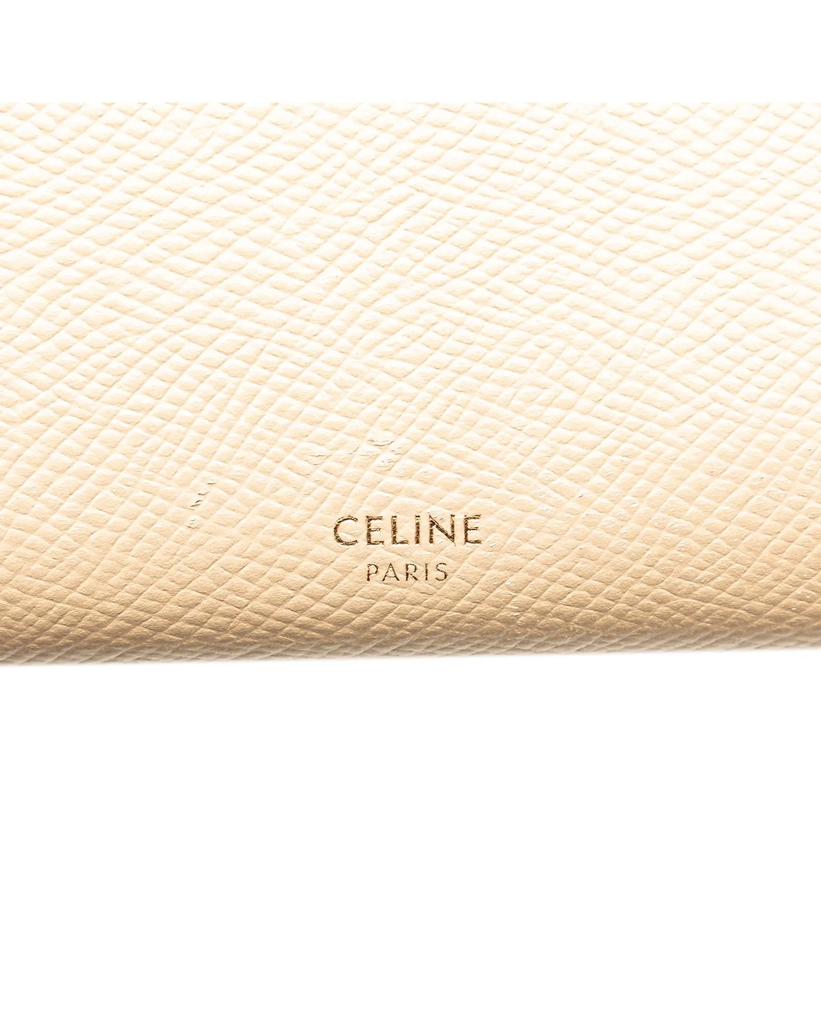 Celine TriFold Wallet in Beige Calfskin Leather