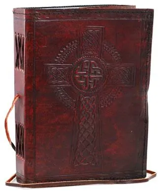 CELTIC CROSS LEATHER BLANK BOOK