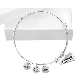 Cheerleading Megaphone Retractable Charm Bracelets