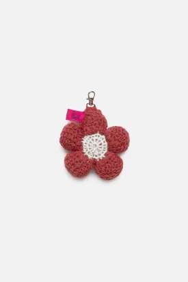 Crochet Flower Bud Keychain Charm