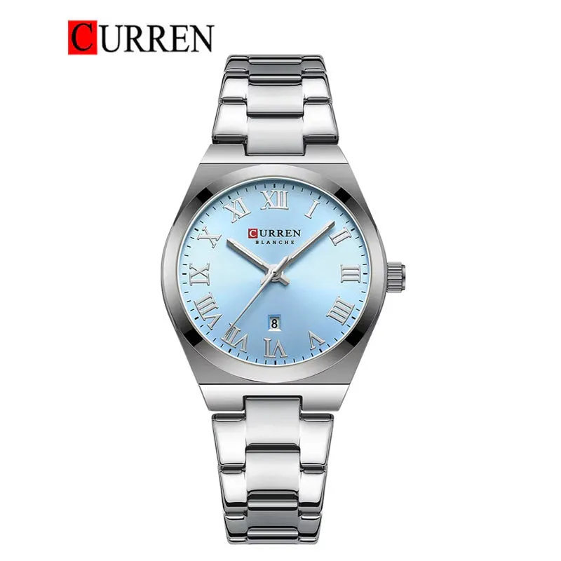 CURREN Original Brand Stainless Steel Band Wrist Watch For Women With Brand (Box & Bag)-9095