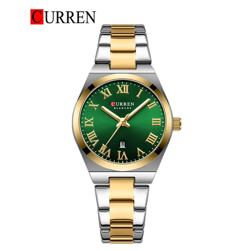 CURREN Original Brand Stainless Steel Band Wrist Watch For Women With Brand (Box & Bag)-9095