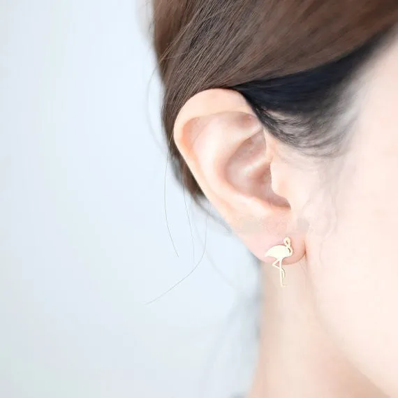 Cute Flamingo Stud Earrings