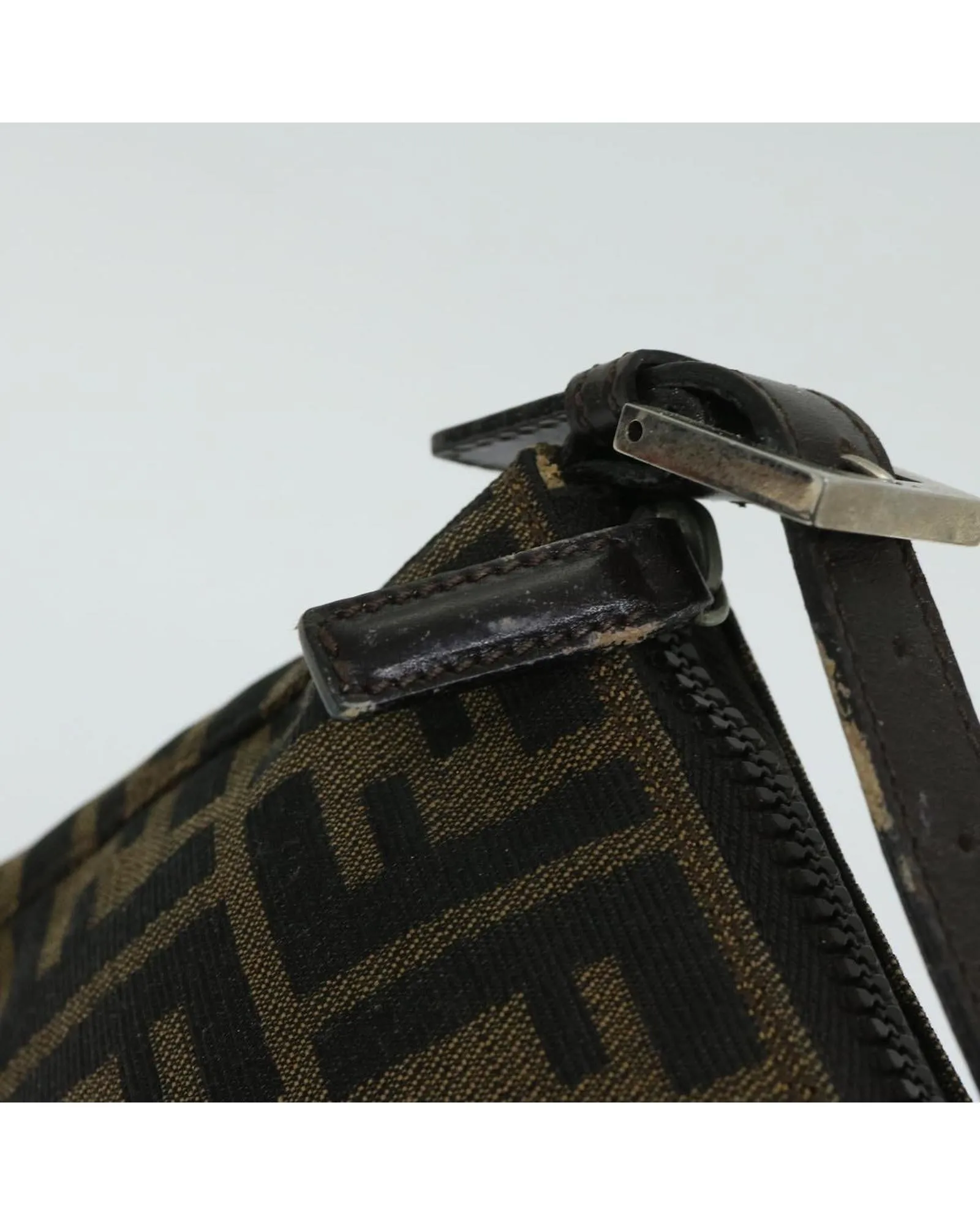 Fendi Canvas Hand Bag with Iconic Zucca Print