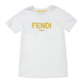 Fendi White and Yellow T-Shirt