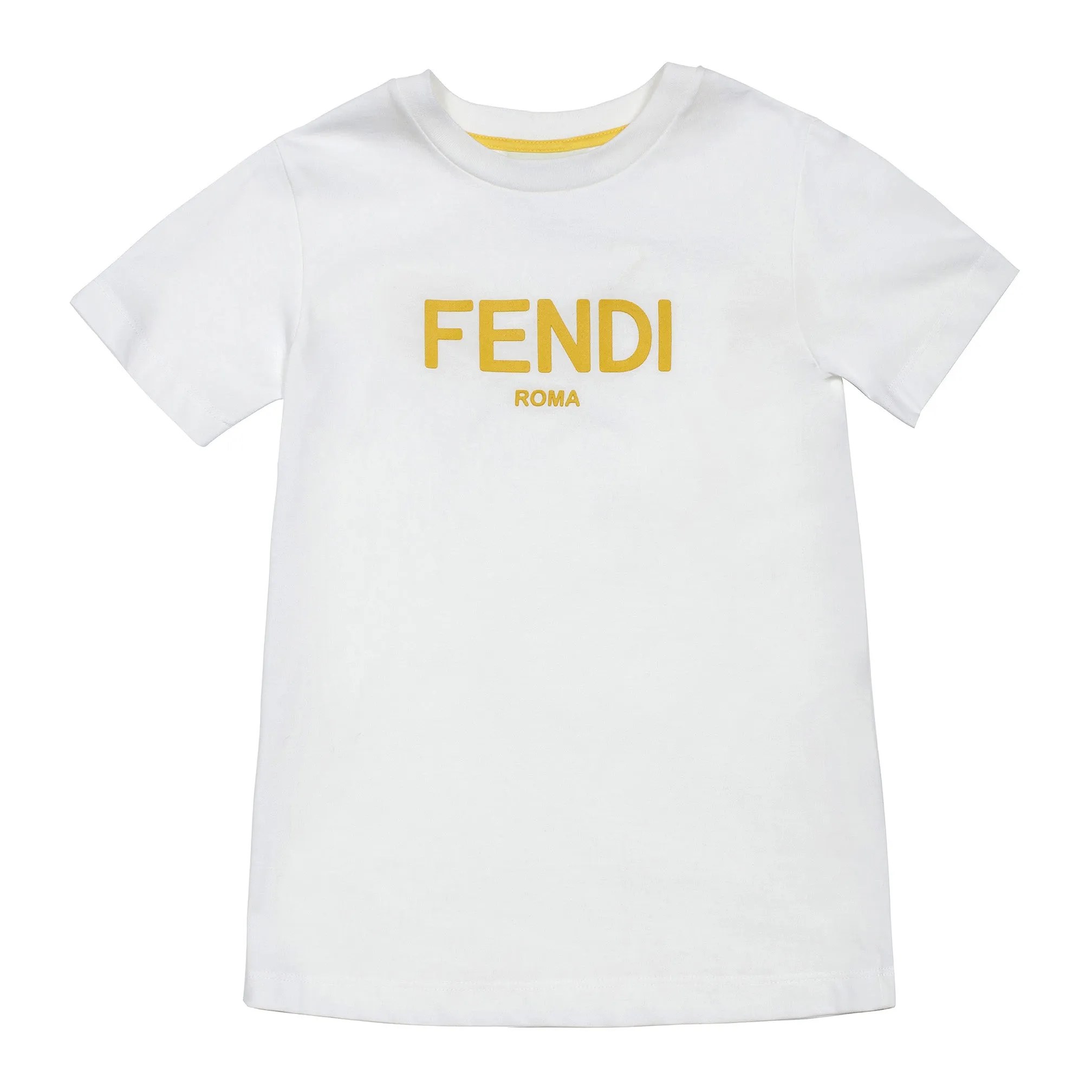 Fendi White and Yellow T-Shirt