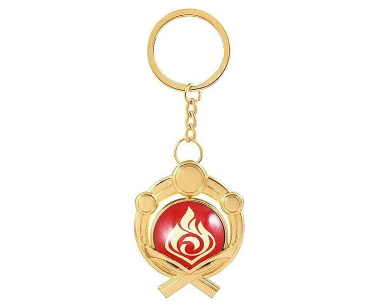 Genshin Impact Fire Keychain