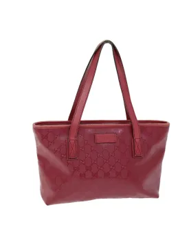 GG Canvas Red Tote Bag with Minimal Wear - Italian Made