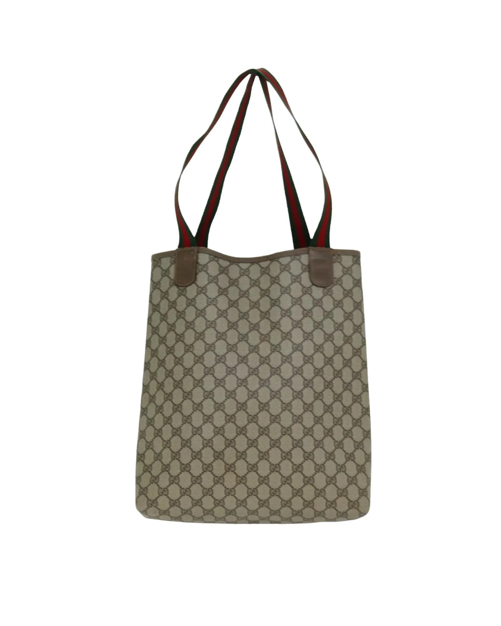 GG Supreme Web Sherry Line Tote Bag in PVC Leather and Canvas