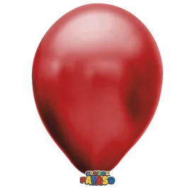 Globos Payaso 12in Balloon Metallic Cherry Red 50ct