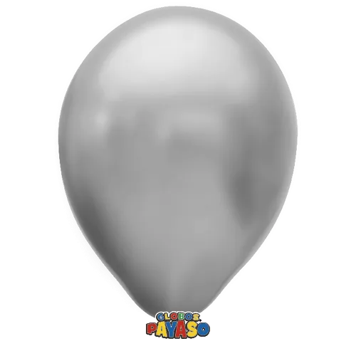 Globos Payaso 5in Balloon Metallic Silver 100ct