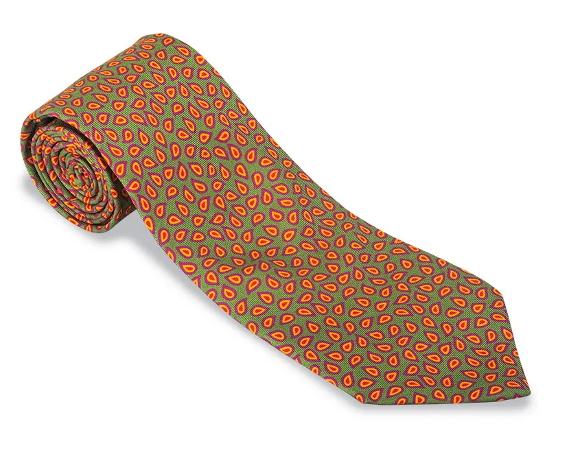 Green Morrell Pine Necktie - F5370