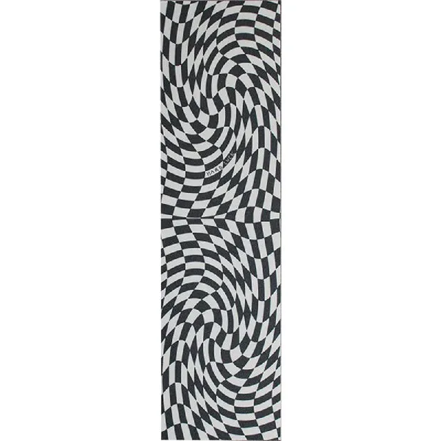 HARD LUCK WARPED CHECKER BLACK/CLEAR GRIP TAPE SHEET