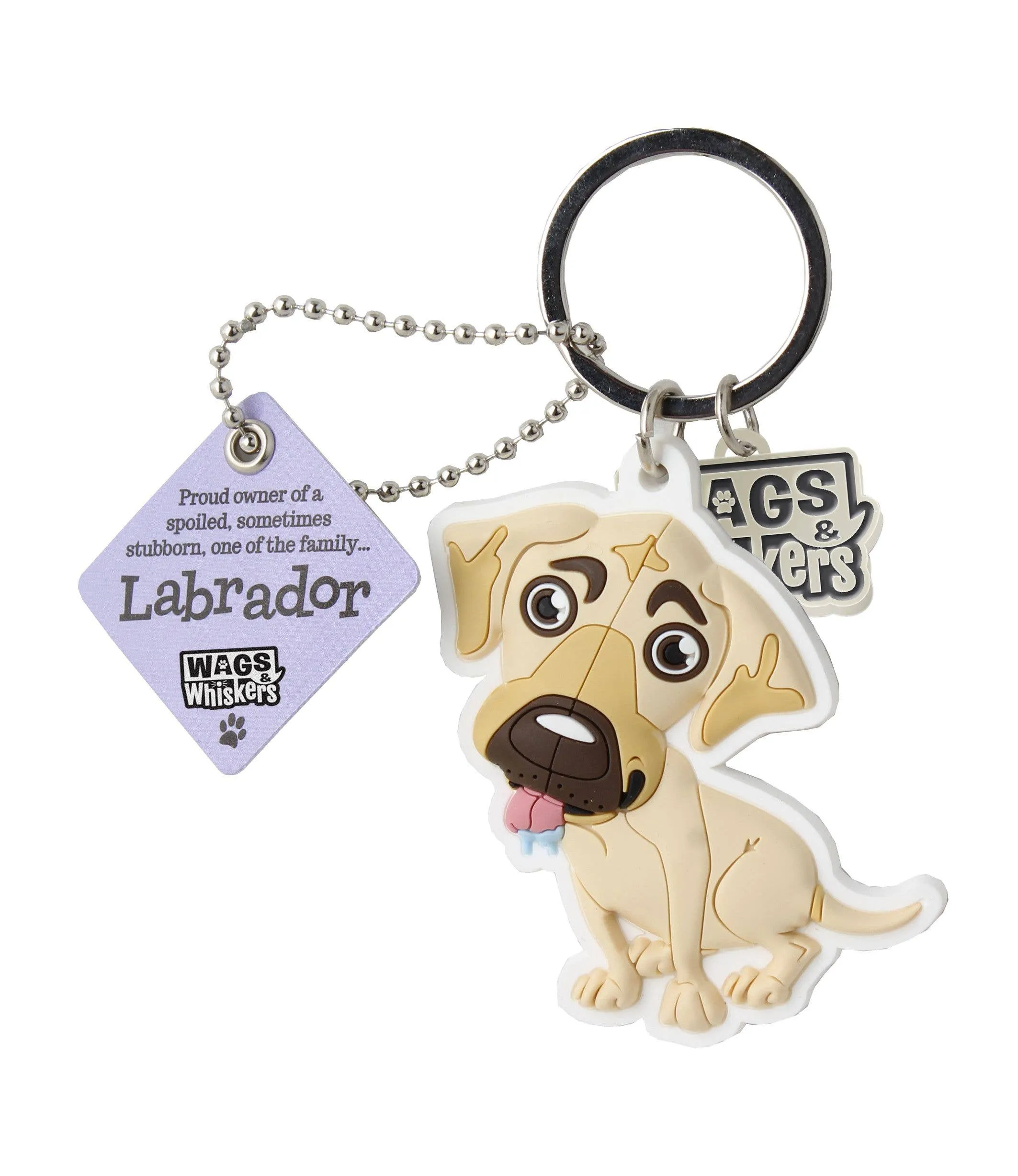 History & Heraldry - WagsWhiskers Keychain - Labrador Cream