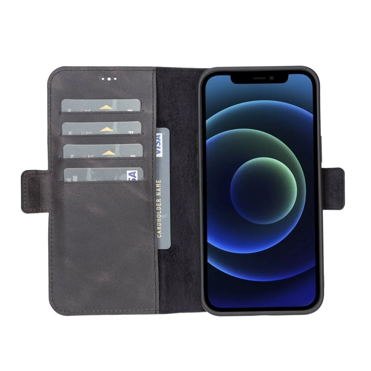 iPhone 12 Pro Max Leather Wallet Case